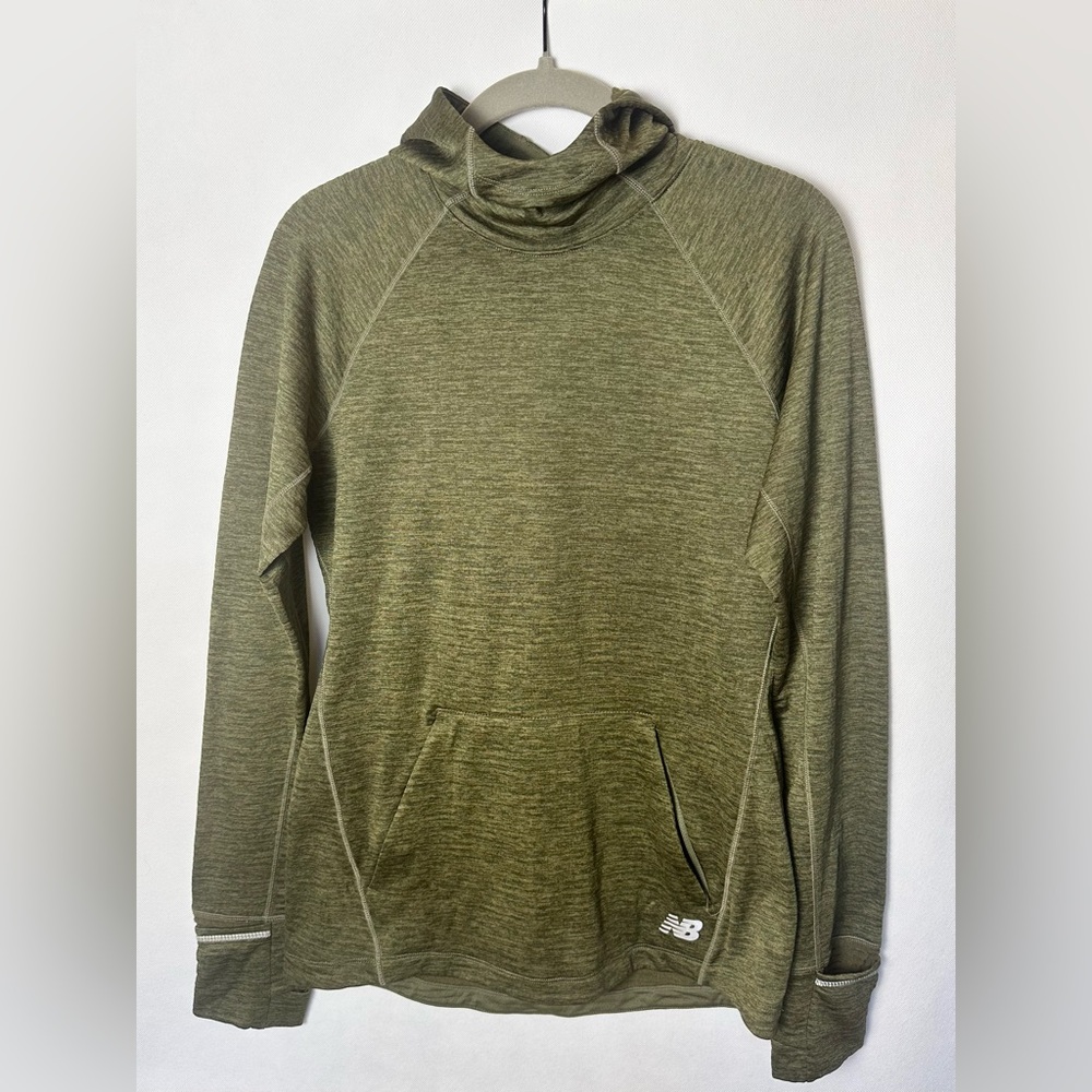 New Balance Women’s Heat Grid Oregano Green Activewear Hoodie - Small